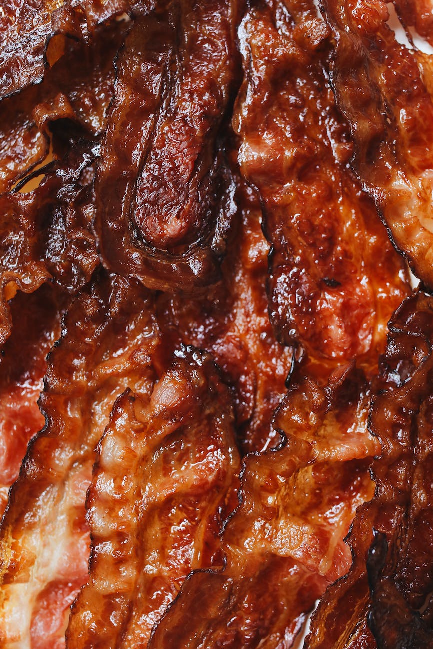 close up view of a cooked meat